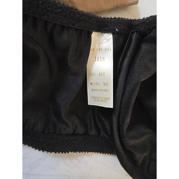 Vintage 90s Victoria Secret Second Skin Bra 40C Satin Unlined Underwire 1816 - Picture 6 of 8